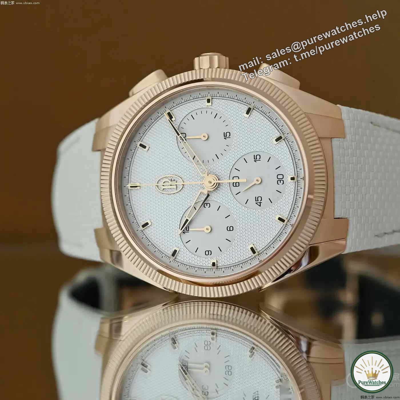 Mediterranean style design! Parmigiani Fleurier Tonda PF rose gold watch, wear with top taste!