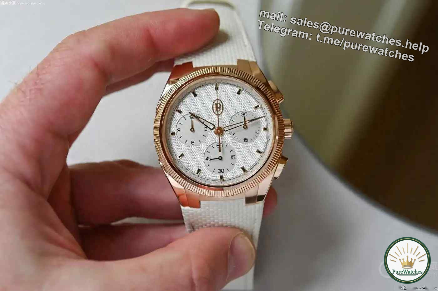 Mediterranean style design! Parmigiani Fleurier Tonda PF rose gold watch, wear with top taste!
