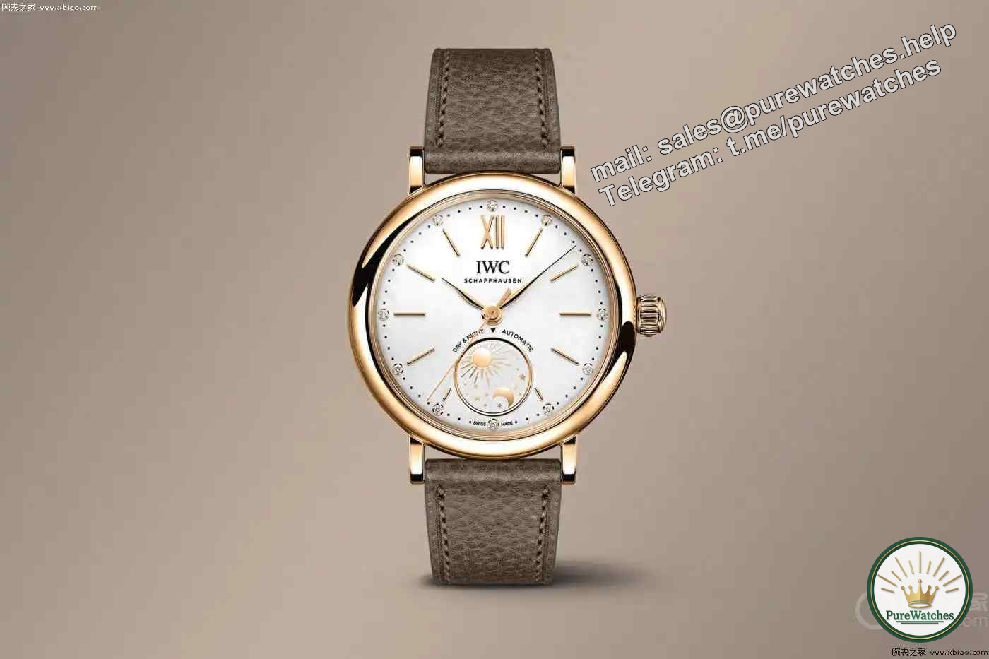 A must-see if you have a budget of 130,000! IWC’s red gold day and night watch is breathtakingly inlaid with diamonds!
