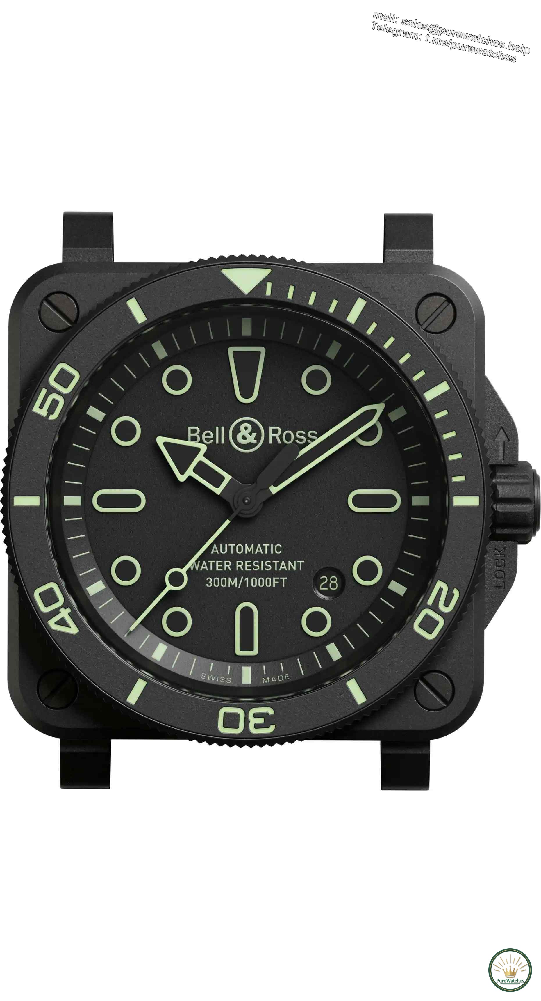 The Luminous King is back! Bell & Ross BR-03 diving watch is limited to 500 pieces, and the neon outline is so beautiful!