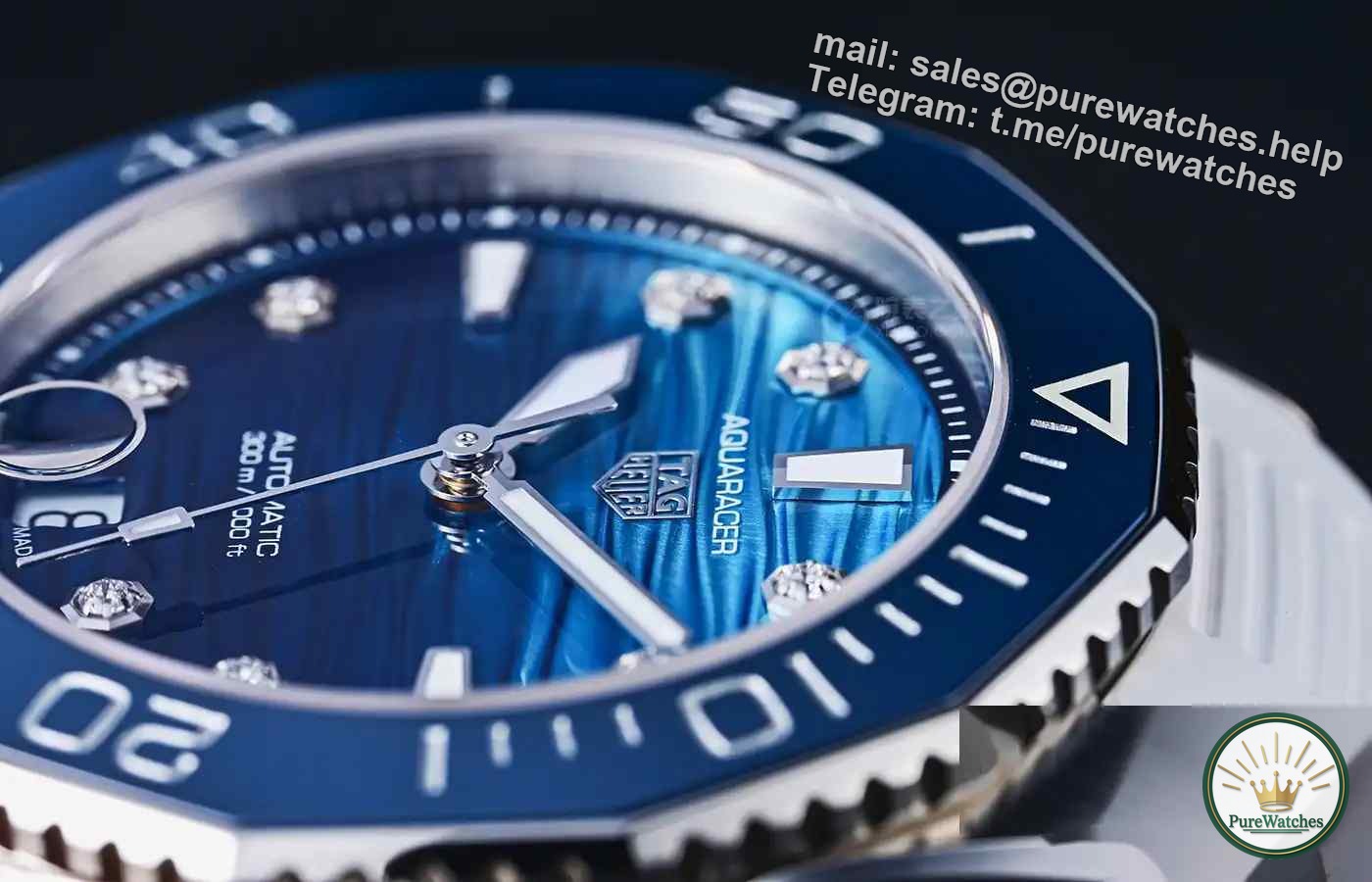 More stunning than men’s watches! TAG Heuer Women’s Aquaracer 300, the gradient sea ripple pattern is breathtakingly beautiful!