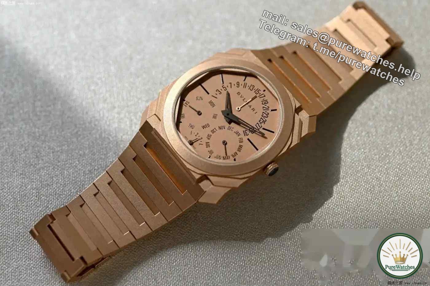 Mechanical watch fans are going crazy! Bulgari ultra-thin rose gold perpetual calendar, retrograde date + hollow hands, 5.8mm ultimate craftsmanship!