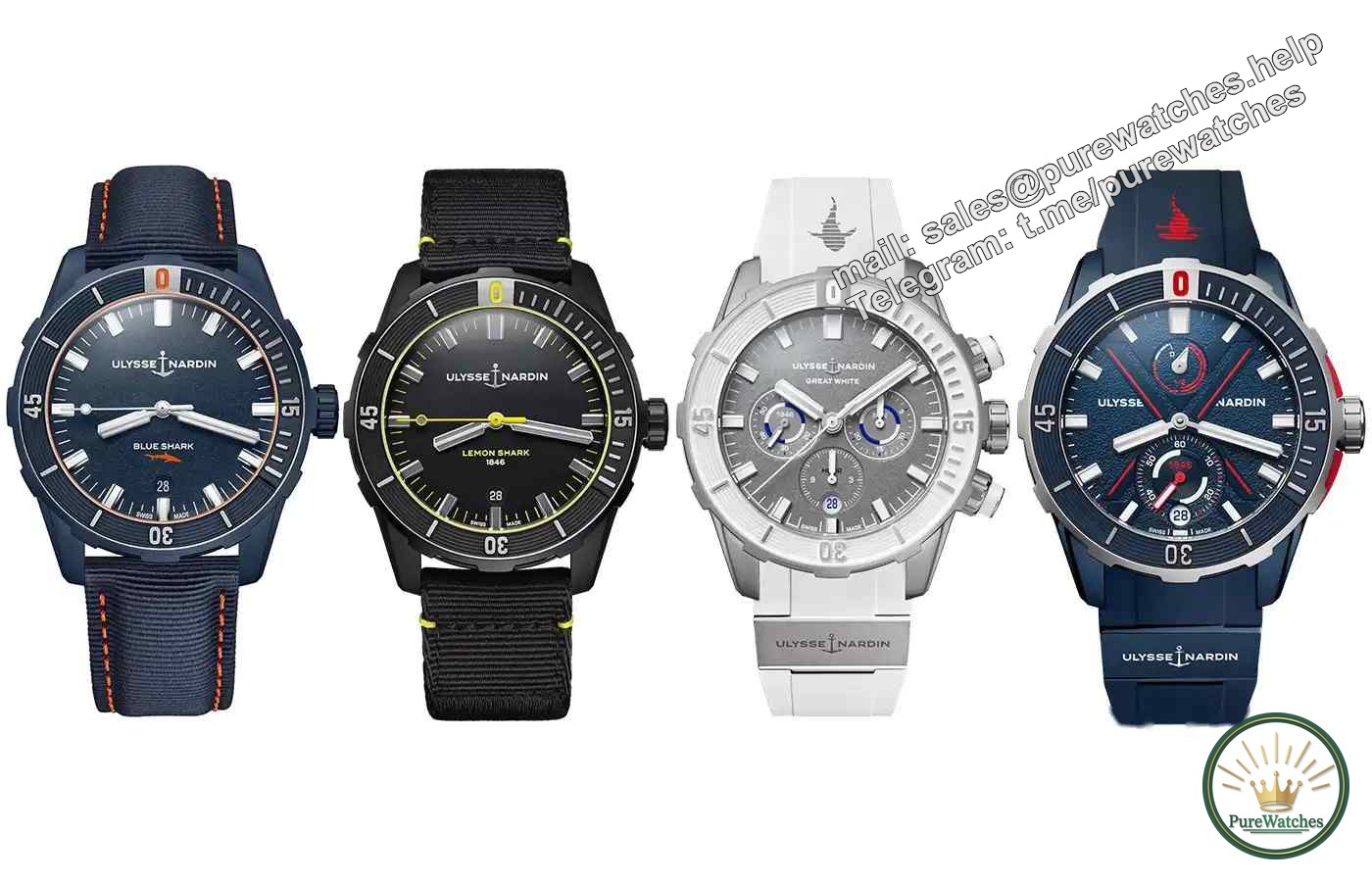 The contrast between blue and red colors hits the streets! Ulysse Nardin Hammerhead Shark limited edition diving watch, 300 meters waterproof + lightweight titanium case, only 300 pieces available, hurry up!