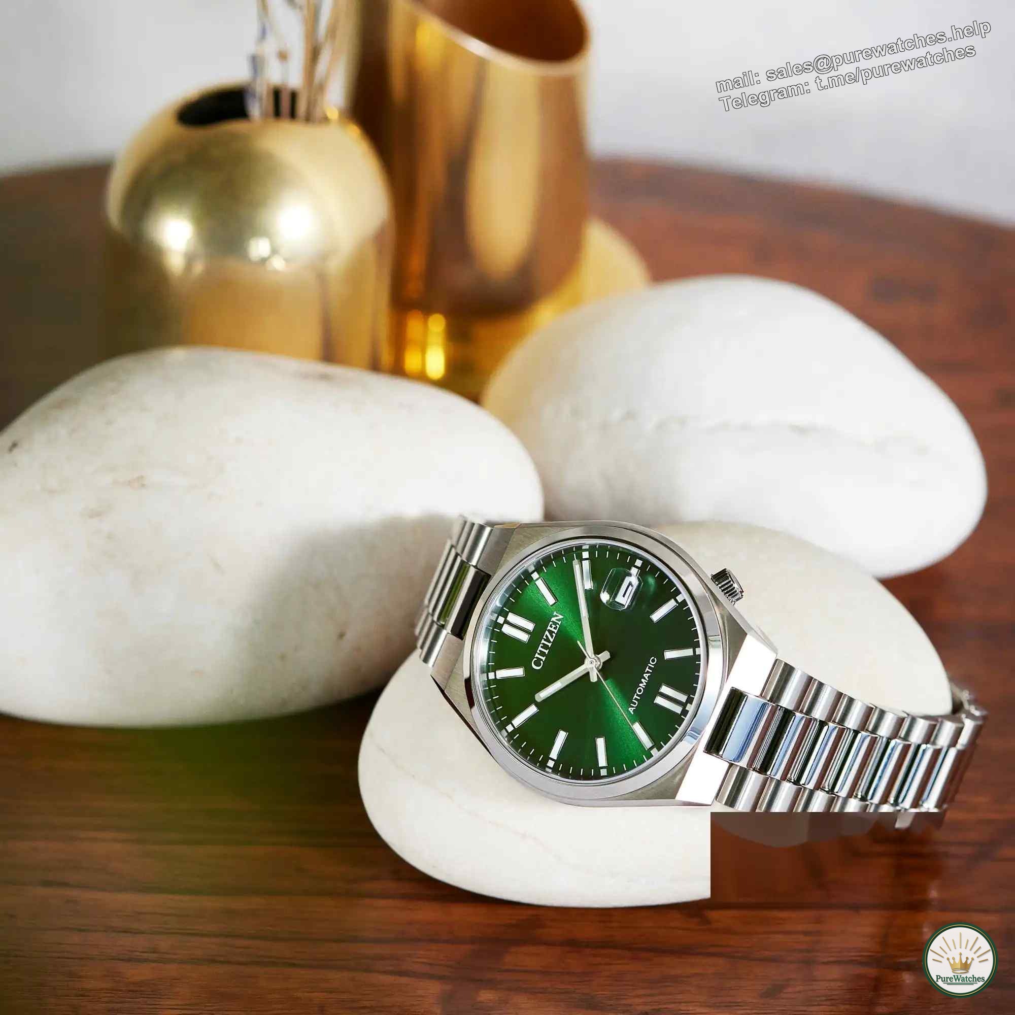 Choose from ice blue, soft pink and dark green! Citizen’s new mechanical watch has an 11.5mm ultra-thin design, perfect for work and dates!