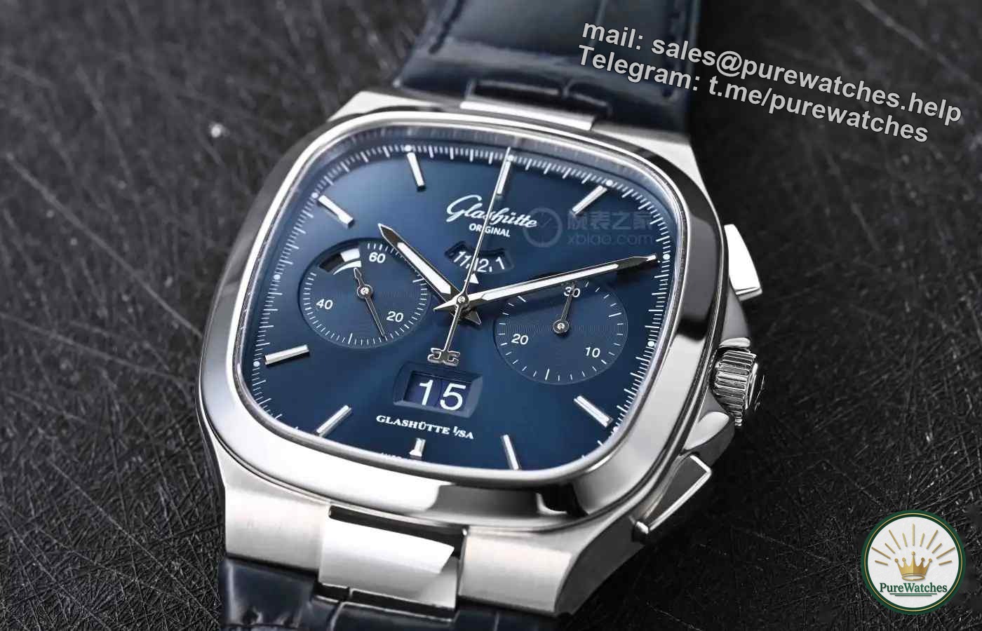 No more round watches! Glashütte’s original square-shell masterpiece brings a high-end retro look!