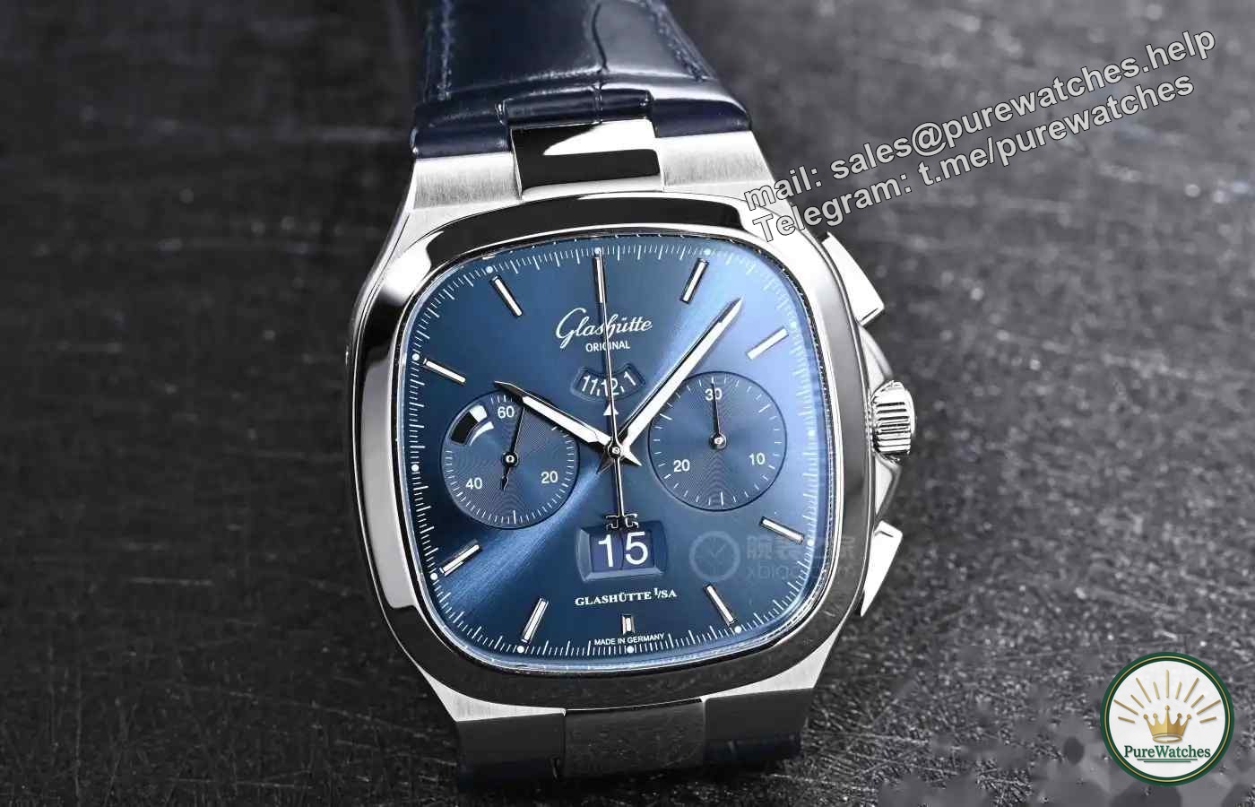 No more round watches! Glashütte’s original square-shell masterpiece brings a high-end retro look!