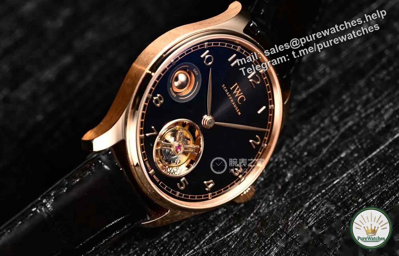 2024 watch king reservation! This tourbillon from IWC is amazing, with day and night display + hard gold case that subverts imagination!