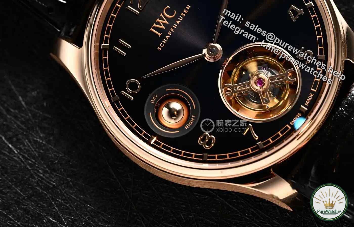 2024 watch king reservation! This tourbillon from IWC is amazing, with day and night display + hard gold case that subverts imagination!