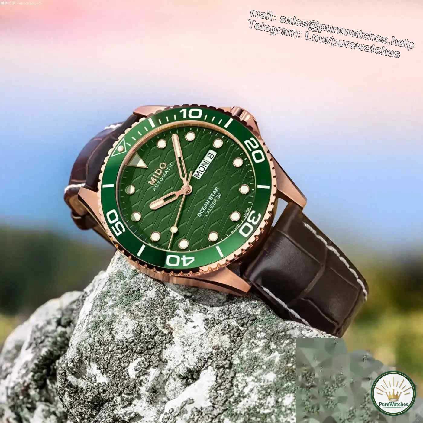 Can a diving watch also be luxurious? Mido Ocean Star rose gold and green version, 9,000 yuan to challenge the high-end configuration!