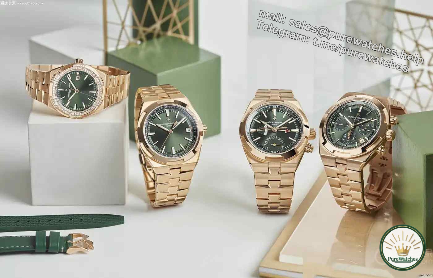 The wait is finally over! Vacheron Constantin is the first to launch a green plate across the world, with pink gold and three quick-release straps. Is it more fragrant than AP and PP?