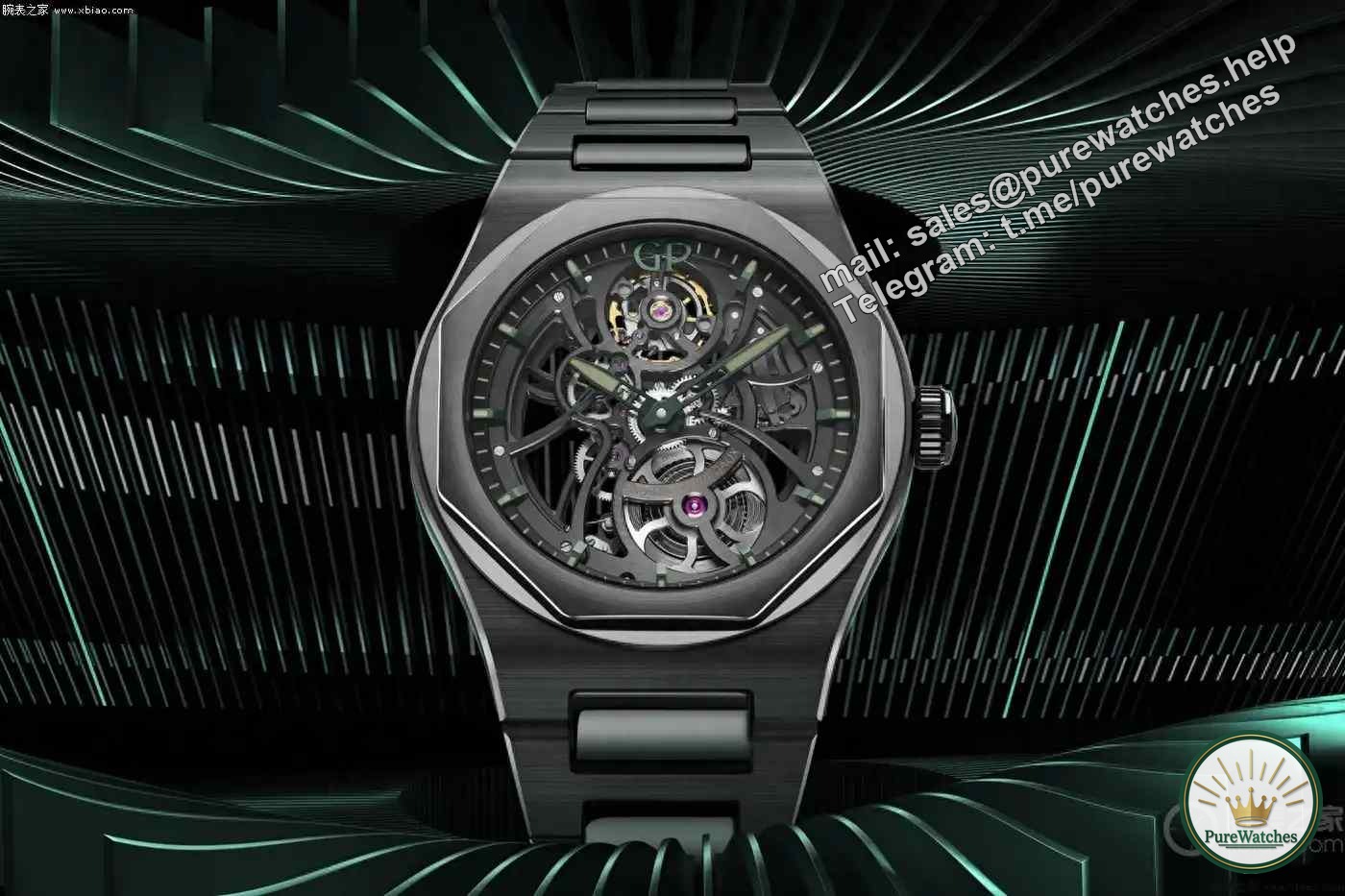 88 rare collections! The GP Girard-Perregaux skeleton watch is equipped with a racing green movement, and its appearance and performance are both outstanding!
