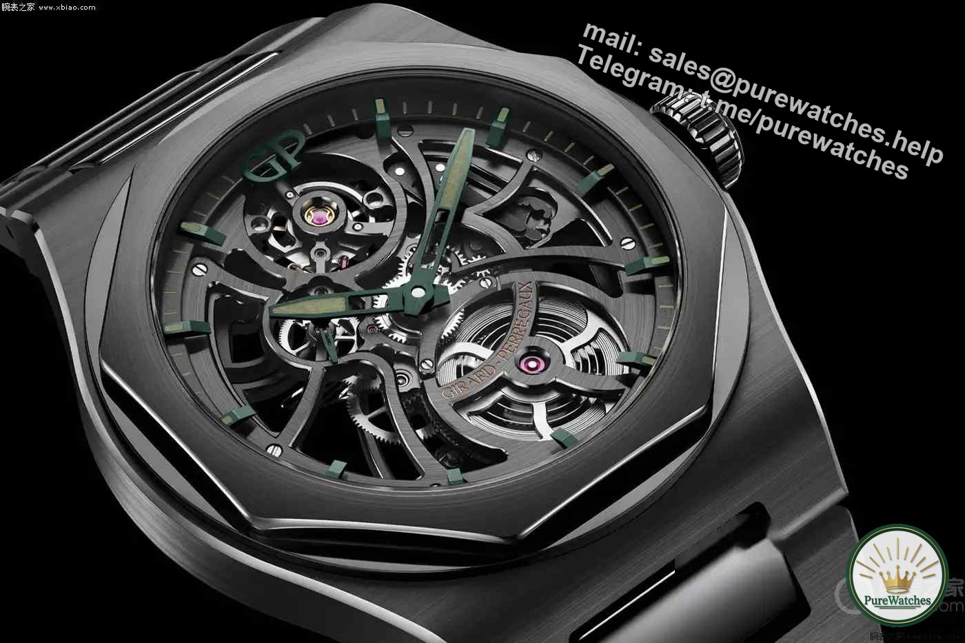 88 rare collections! The GP Girard-Perregaux skeleton watch is equipped with a racing green movement, and its appearance and performance are both outstanding!