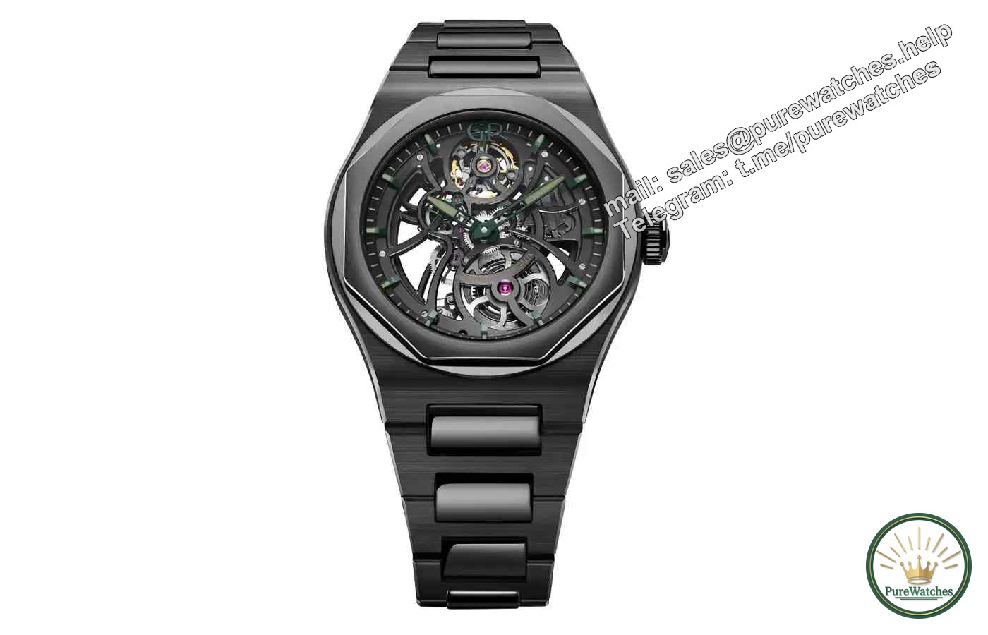 88 rare collections! The GP Girard-Perregaux skeleton watch is equipped with a racing green movement, and its appearance and performance are both outstanding!