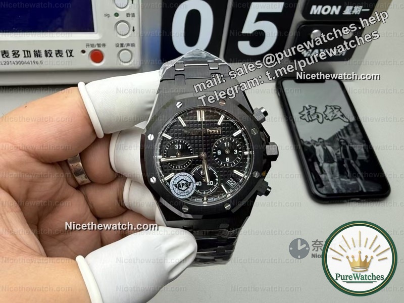 APS factory enlarges its strategy! Audemars Piguet 26240 full ceramic + flyback chronograph, Shanghai 4401 movement restores the original charm, watch fans close their eyes and watch!