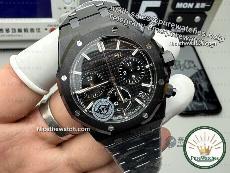 APS factory enlarges its strategy! Audemars Piguet 26240 full ceramic + flyback chronograph, Shanghai 4401 movement restores the original charm, watch fans close their eyes and watch!