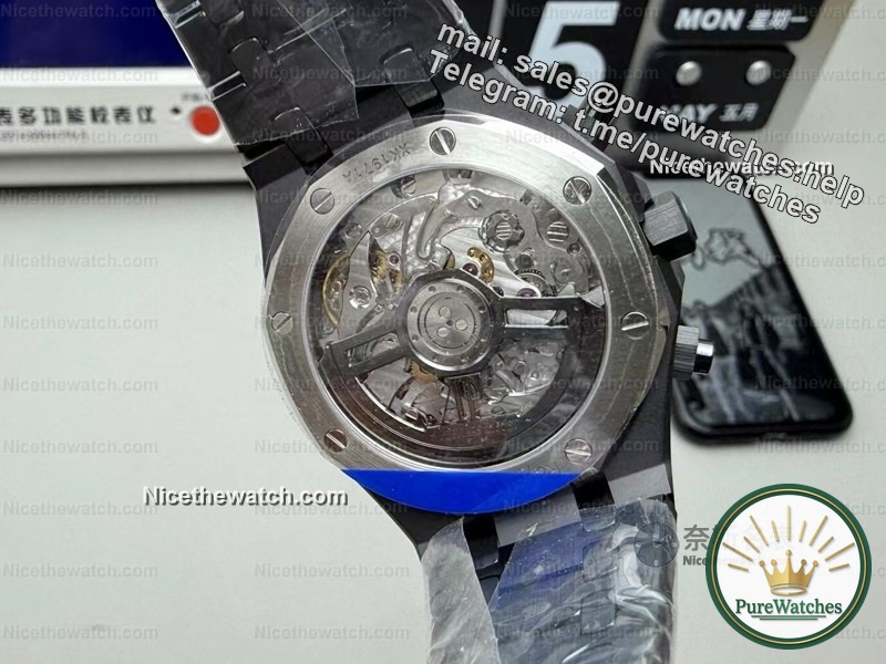 APS factory enlarges its strategy! Audemars Piguet 26240 full ceramic + flyback chronograph, Shanghai 4401 movement restores the original charm, watch fans close their eyes and watch!