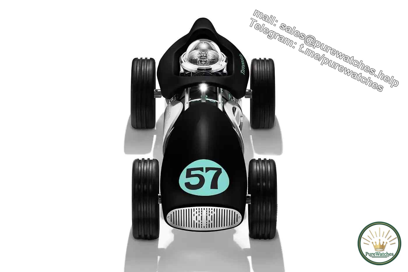 Can’t afford it but must see! Tiffany’s new clock is set with 4.5 carats of diamonds and has a racing car look that’s so handsome!