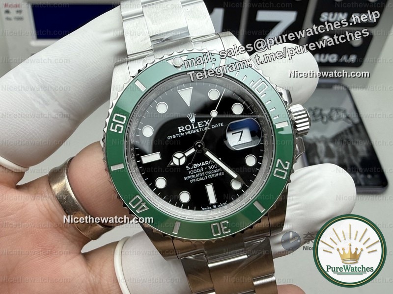 When I put it on, I was asked if it was original? The details of VS Factory’s 41mm Green Water Ghost are blown out of proportion, and even the counter master missed it?