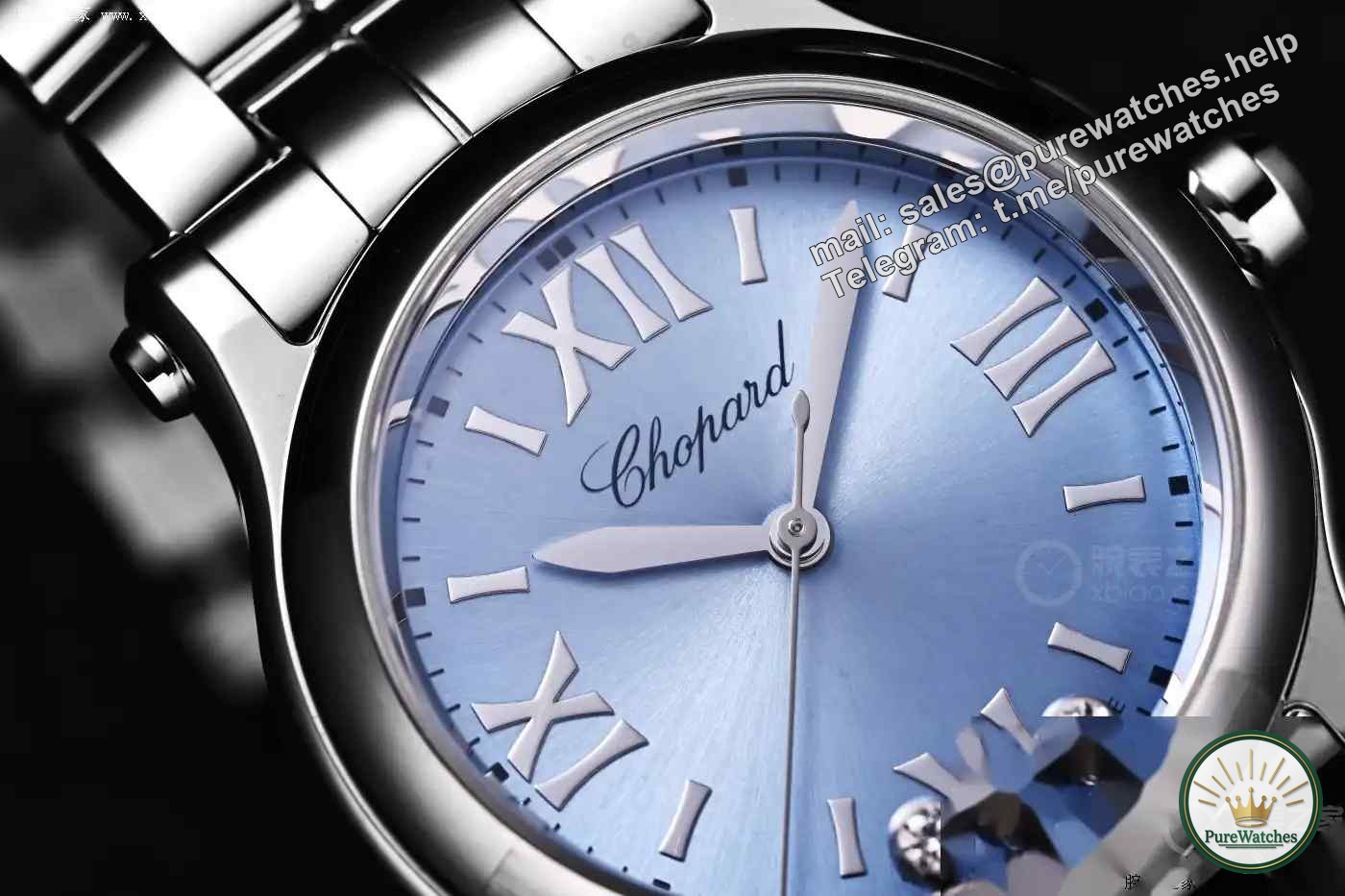 Don’t worry about giving gifts during Chinese Valentine’s Day! Chopard Happy Sport blue dial diamond watch, both beautiful and practical