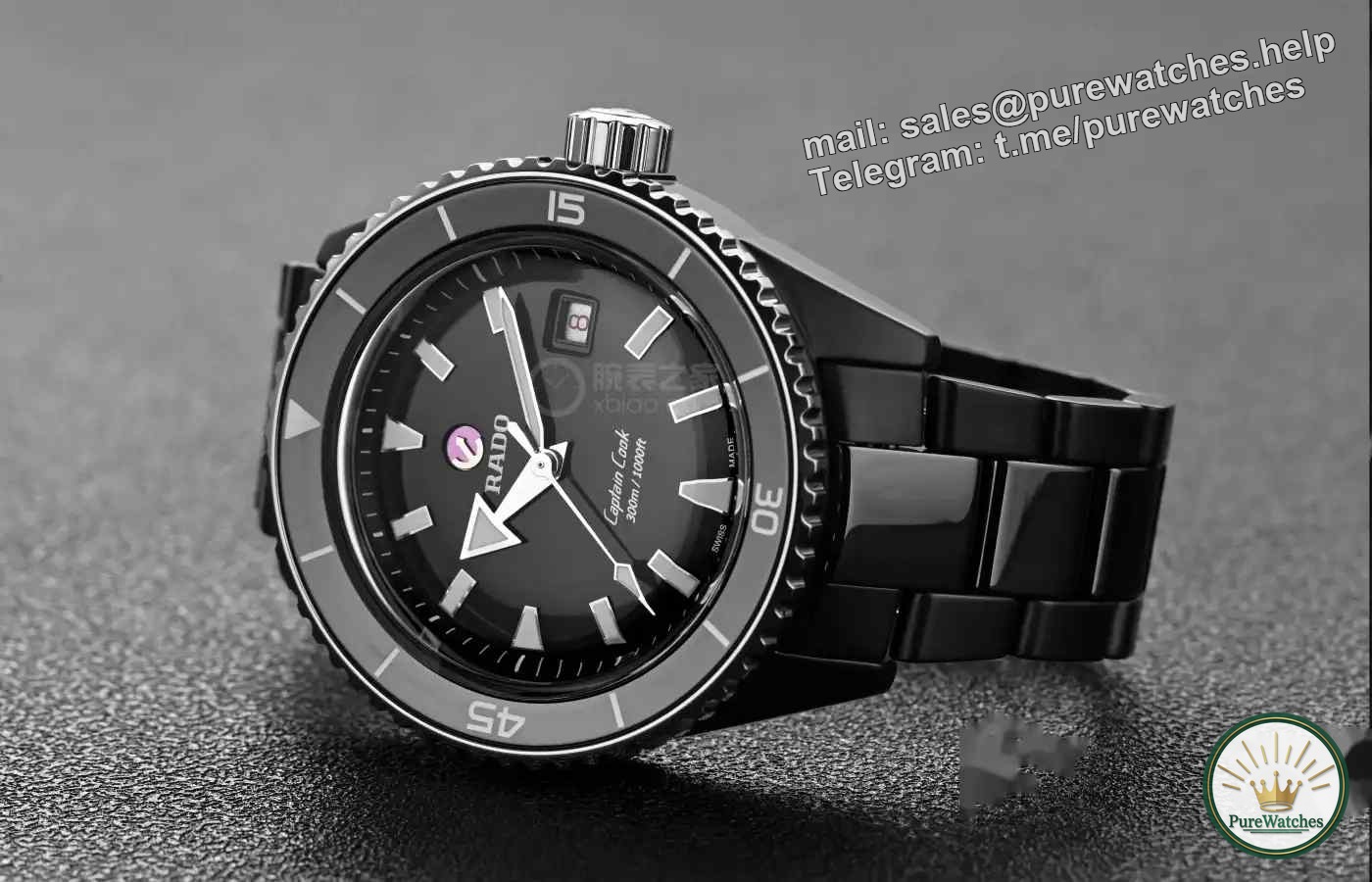 The King of Black Ceramics! The Rado Captain Cook diving watch is 300 meters waterproof and luminous, perfect for commuting and exploring!