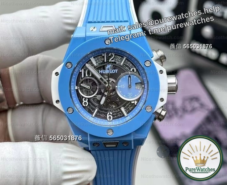 The mechanical art of wearing out of the circle! The BBF Big Bang blue and white ceramic model is here, and the hollow movement is breathtakingly beautiful!