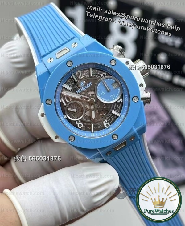 The mechanical art of wearing out of the circle! The BBF Big Bang blue and white ceramic model is here, and the hollow movement is breathtakingly beautiful!