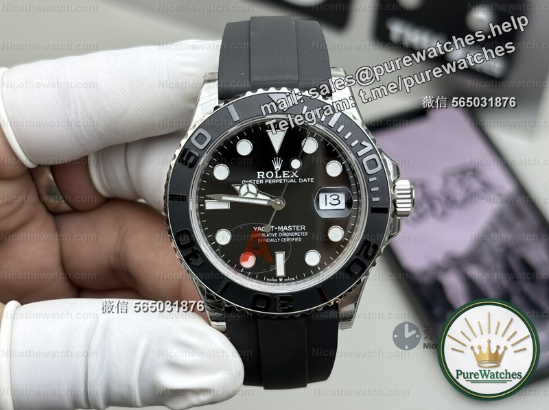 Finally got it right! VS white yacht V3 weighted version exposed: 146 grams of whole watch, wearing 18K white gold texture!