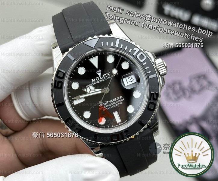 Finally got it right! VS white yacht V3 weighted version exposed: 146 grams of whole watch, wearing 18K white gold texture!