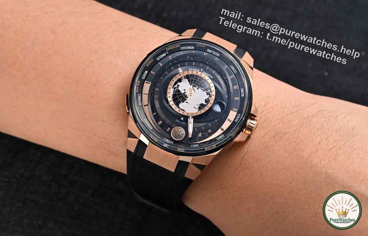 Only 50,000 more! The Ulysse Nardin rose gold Rhapsody of the Moon chronometer is now on the market, limited to 20 pieces!