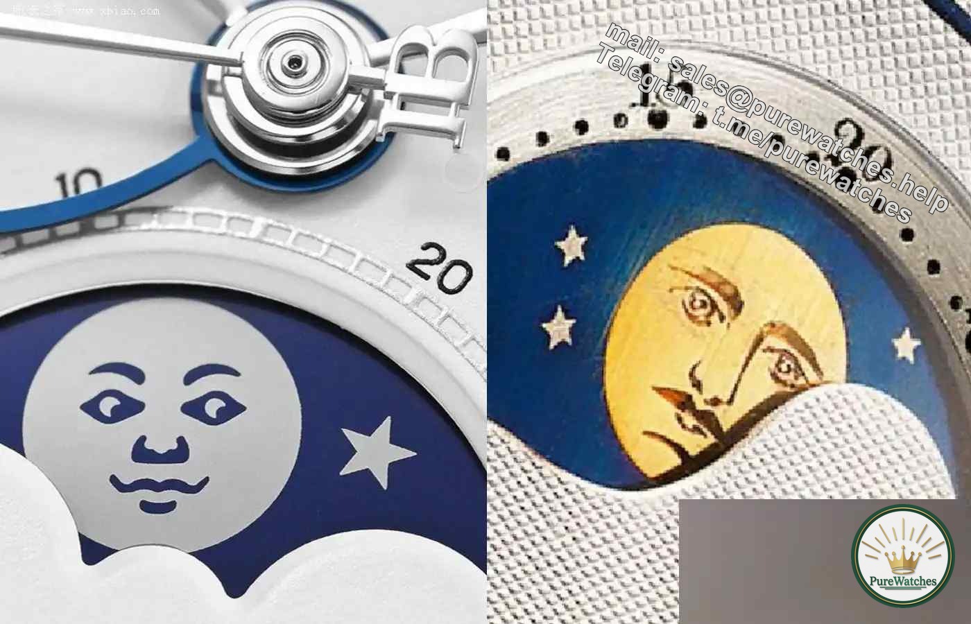 More classic than Fifty Fathoms! Blancpain 6654 full calendar moon phase watch, hidden adjustment + 72 hours power reserve!