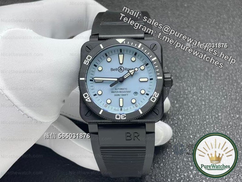 The square shell has countless fans! This full-luminous Bell & Ross BR03 is hard to take off when you put it on!