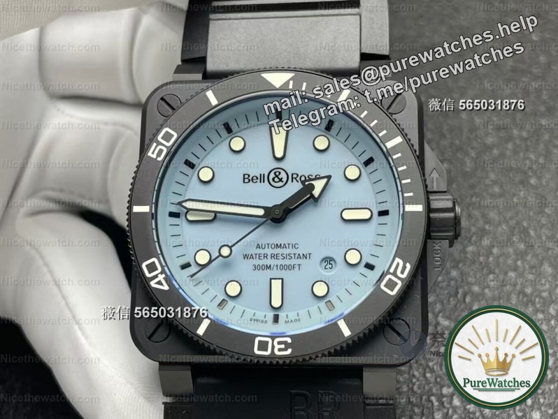 The square shell has countless fans! This full-luminous Bell & Ross BR03 is hard to take off when you put it on!
