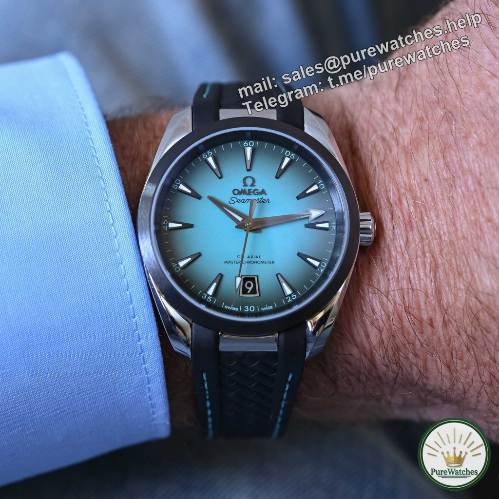 Omega’s Turquoise Ceramic Ring Watch is Shockingly Launched! Dual size design + 150 meters waterproof, the most trendy combination this summer!