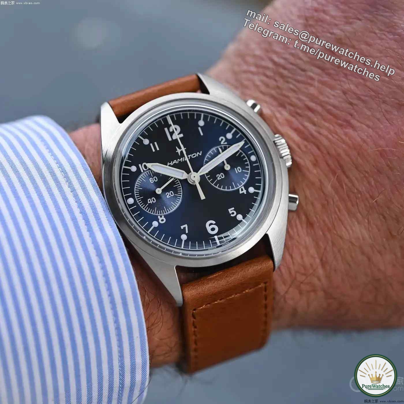 Hamilton’s Blue Dial Pilot’s Chronograph is launched! Re-engraved Royal Air Force military watch, retro design + silicon hairspring anti-magnetic!