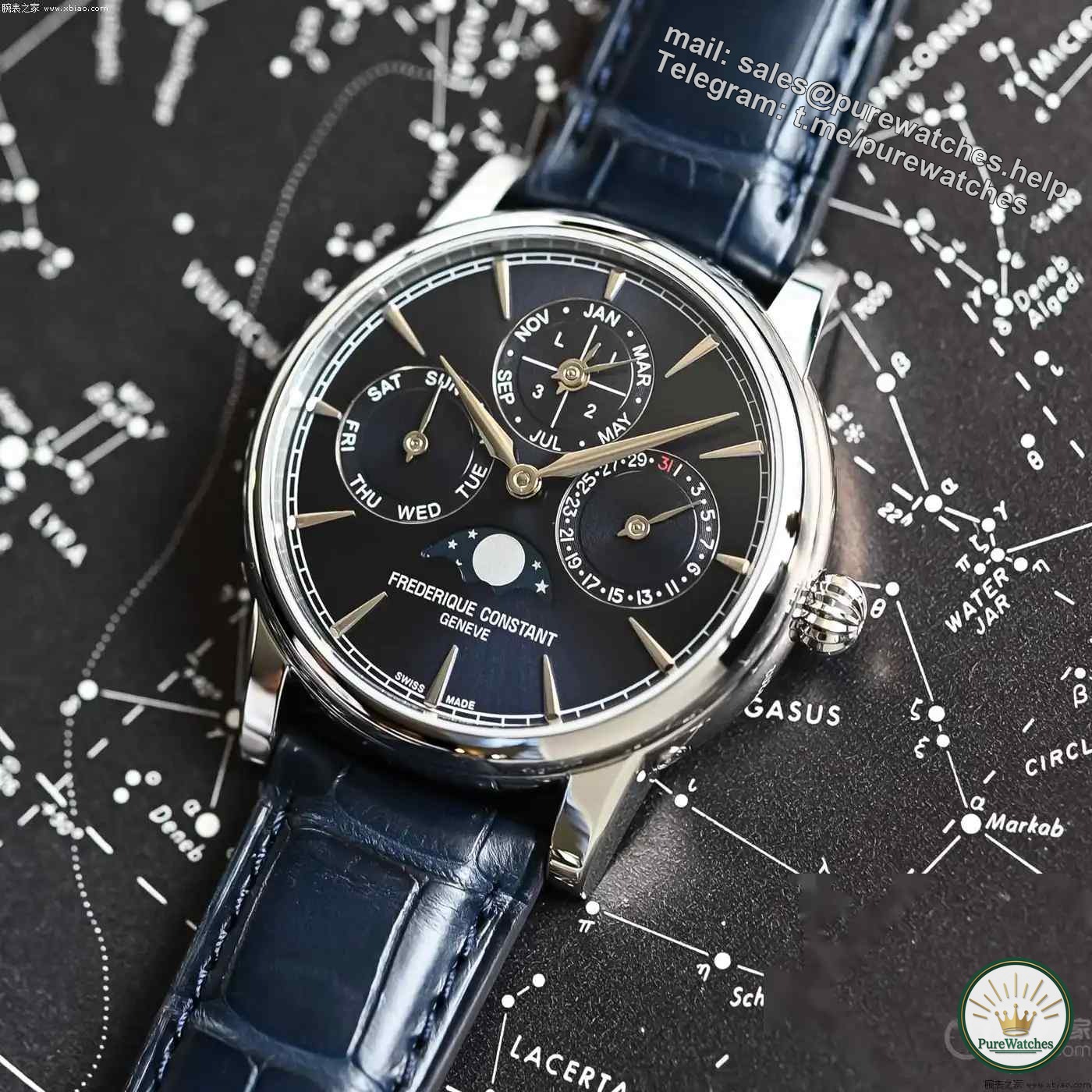 The king of value for money! Frederique Constant releases its own movement perpetual calendar watch with 72 hours power reserve + sapphire see-through back!