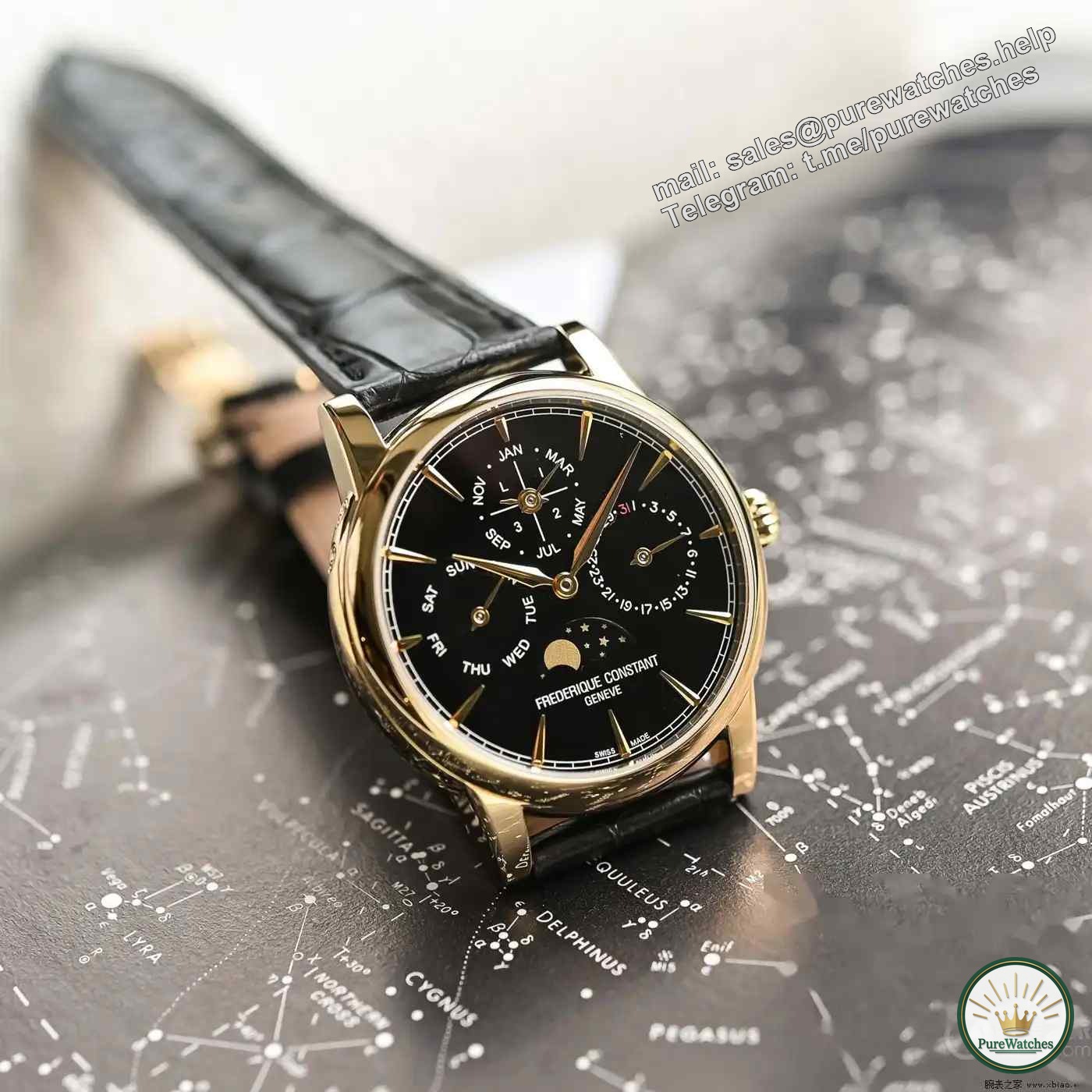 The king of value for money! Frederique Constant releases its own movement perpetual calendar watch with 72 hours power reserve + sapphire see-through back!