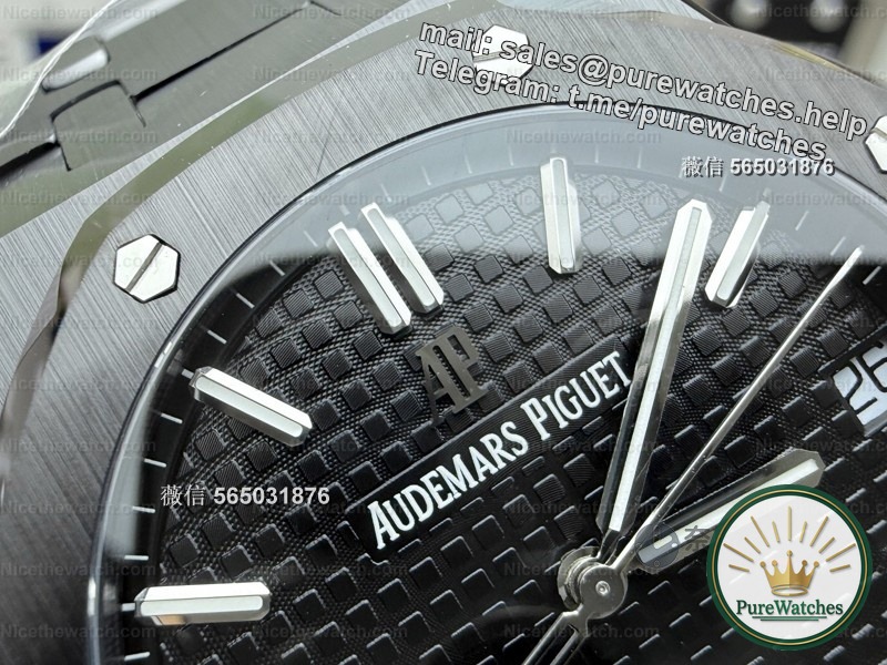 “Dark Warrior” has arrived! APS factory Royal Oak 15500 black ceramic model is really available: movable head + 4302 integrated movement, the replica watch can also be worn at the counter!