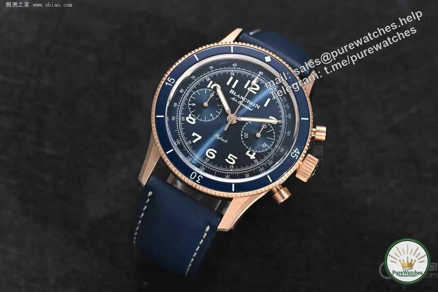 Blancpain Air Force Commander blue and gold watch debuts! The three materials of titanium metal, red gold and ceramic ring are luxuriously colliding, and the high-frequency movement is unrivaled in accuracy!