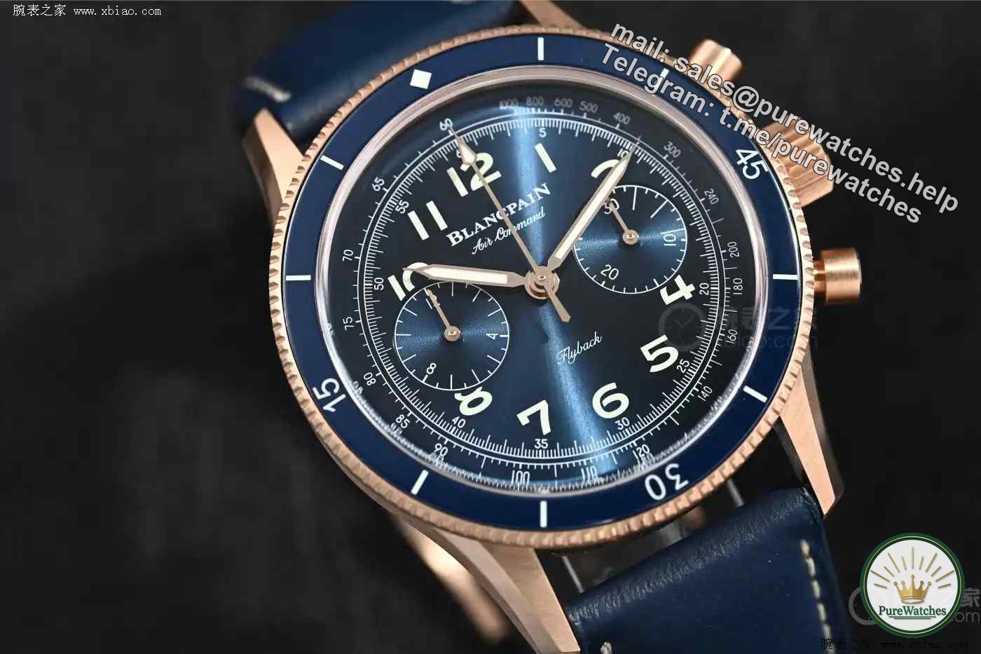 Blancpain Air Force Commander blue and gold watch debuts! The three materials of titanium metal, red gold and ceramic ring are luxuriously colliding, and the high-frequency movement is unrivaled in accuracy!