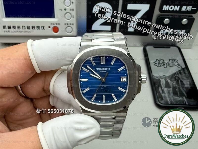3K Factory’s 40th anniversary Nautilus 5711 explodes in actual testing! 324 integrated movement + blue diamond engraving + see-through back to restore the original, no one will believe it is a replica when you wear it?