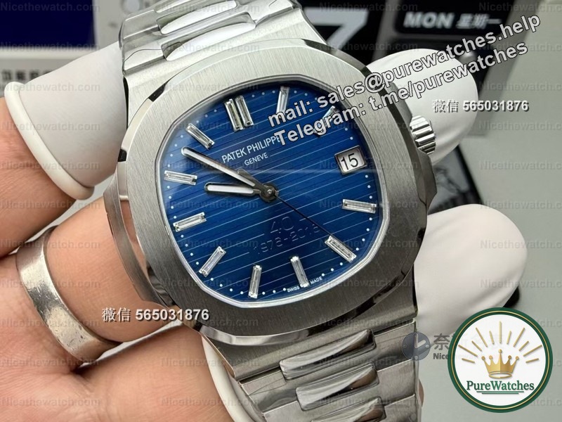 3K Factory’s 40th anniversary Nautilus 5711 explodes in actual testing! 324 integrated movement + blue diamond engraving + see-through back to restore the original, no one will believe it is a replica when you wear it?