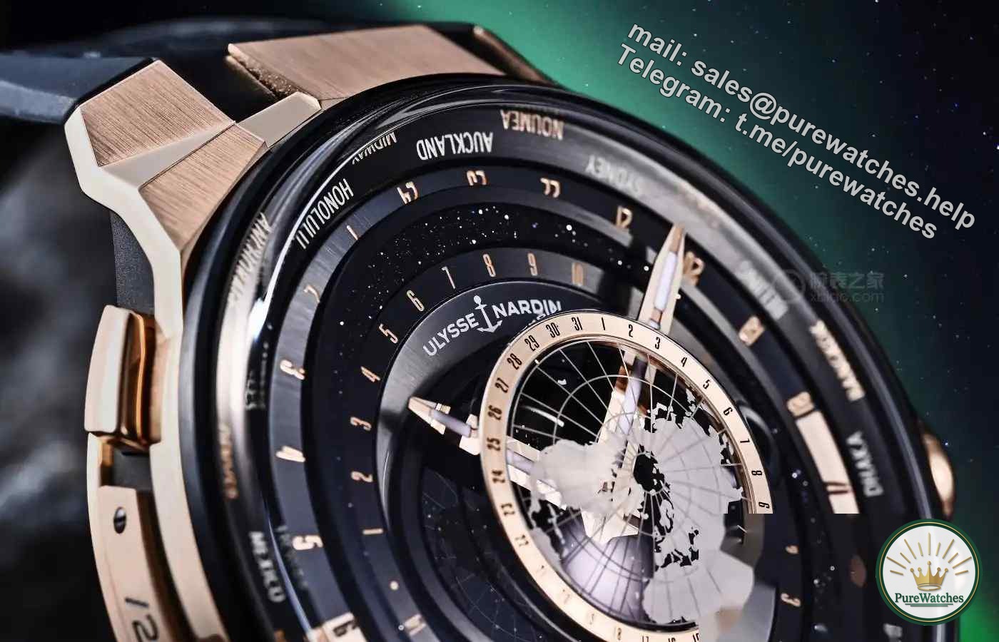 The Ulysse Nardin Blast Moon Rhapsody in rose gold is limited to 20 pieces! 727,000 collection astronomical watch, accurate moon phase + world time!