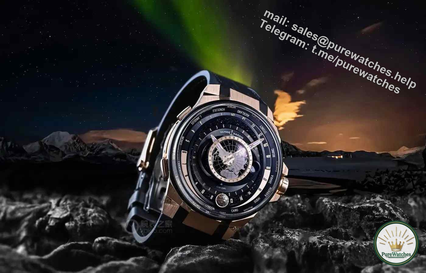 The Ulysse Nardin Blast Moon Rhapsody in rose gold is limited to 20 pieces! 727,000 collection astronomical watch, accurate moon phase + world time!