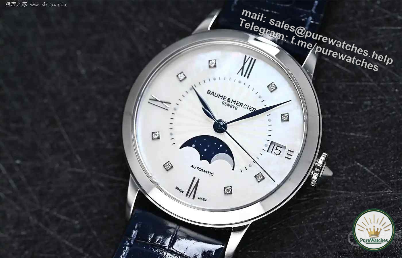 A must-see for young women! Baume & Mercier 26,500 Moon Phase Women’s Watch, a perfect balance between practicality and romance