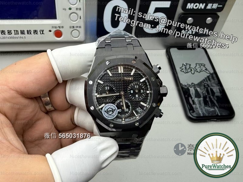 [2025 Hard Core Upgrade] APS Royal Oak 26240 V2 card-free all-in-one machine tested! Flyback chronograph + all-black ceramics, the mechanical control is so enjoyable!