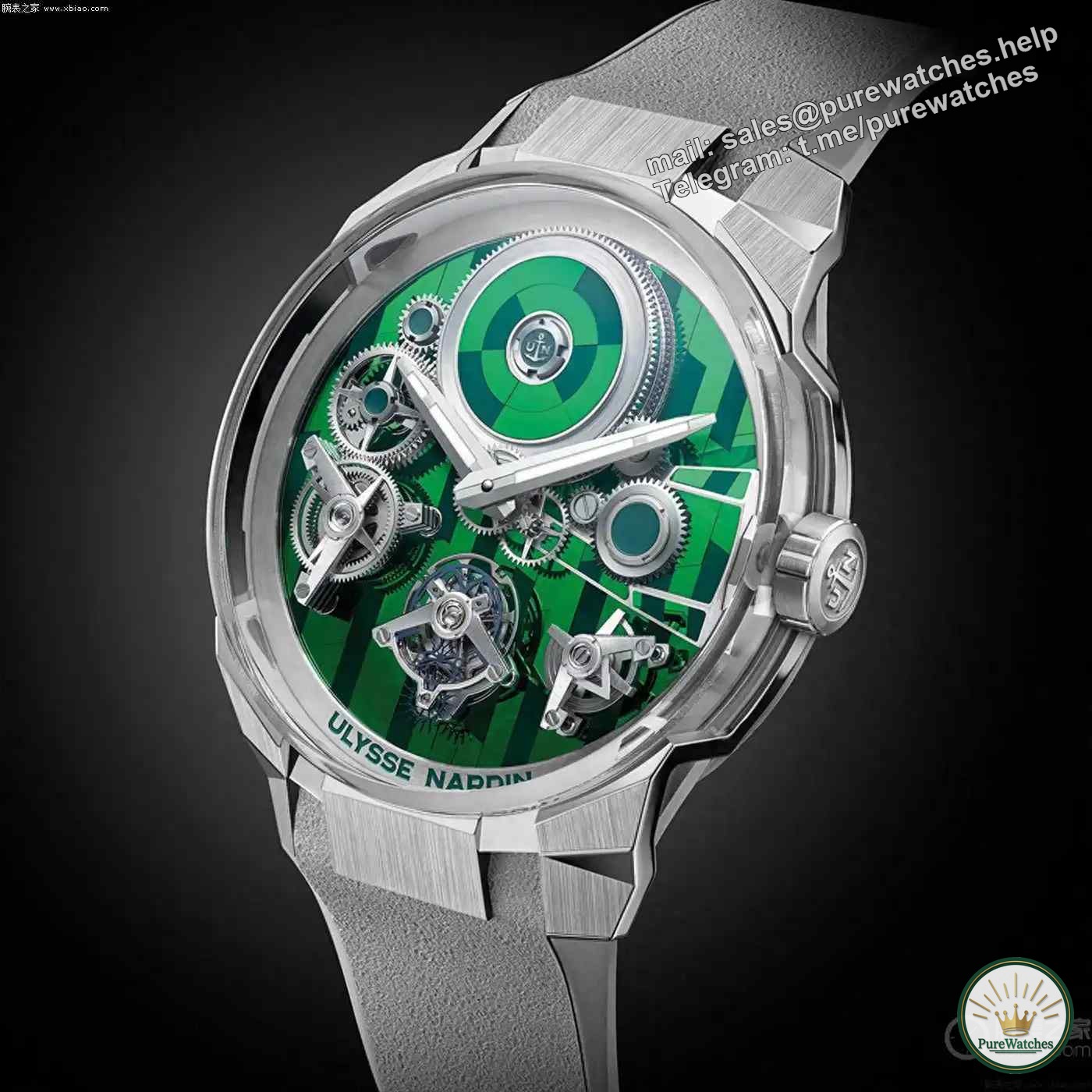 A subversive work of mechanical art! Ulysse Nardin Blast silicon green version revealed: silicon escapement + suspended tourbillon
