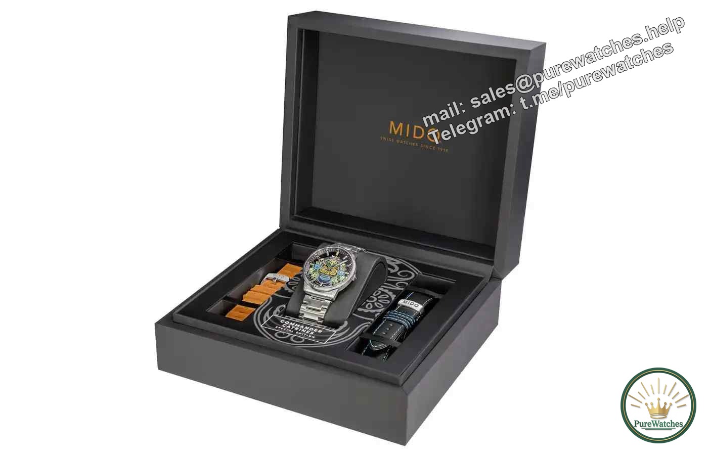 Mido’s 2025 Day of the Dead limited edition is here! The Commander Gradient Katrina Watch is so stunning with its luminous luminescence