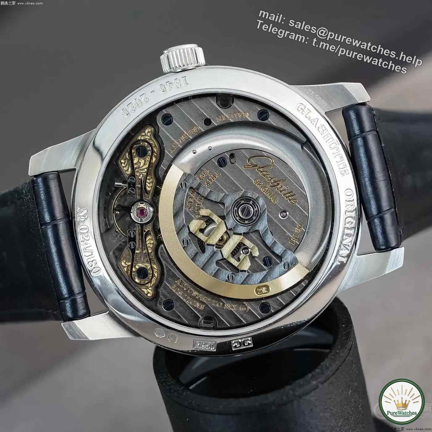 The perfect fusion of luxury and technology! Glashütte original eccentric moon phase aventurine watch limited edition