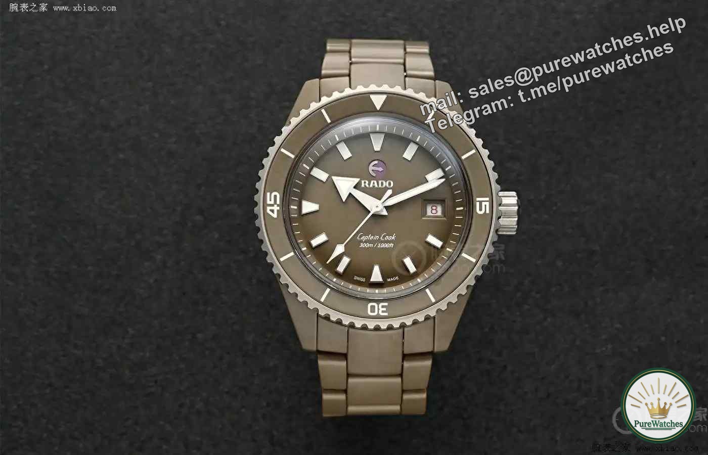 The Hulk of the diving watch world! Rado Captain Cook’s olive green ceramic watch is coming, with 80 hours power reserve + full luminous display.