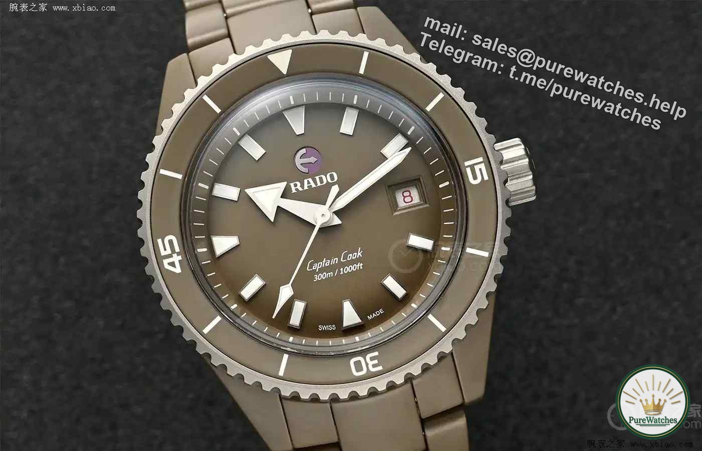 The Hulk of the diving watch world! Rado Captain Cook’s olive green ceramic watch is coming, with 80 hours power reserve + full luminous display.